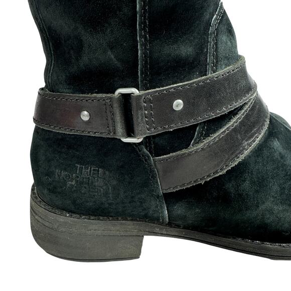 The North Face Bridgeton Tall Riding Boot Black Suede Quilted Lining Wmn Sz 7 - Picture 13 of 16